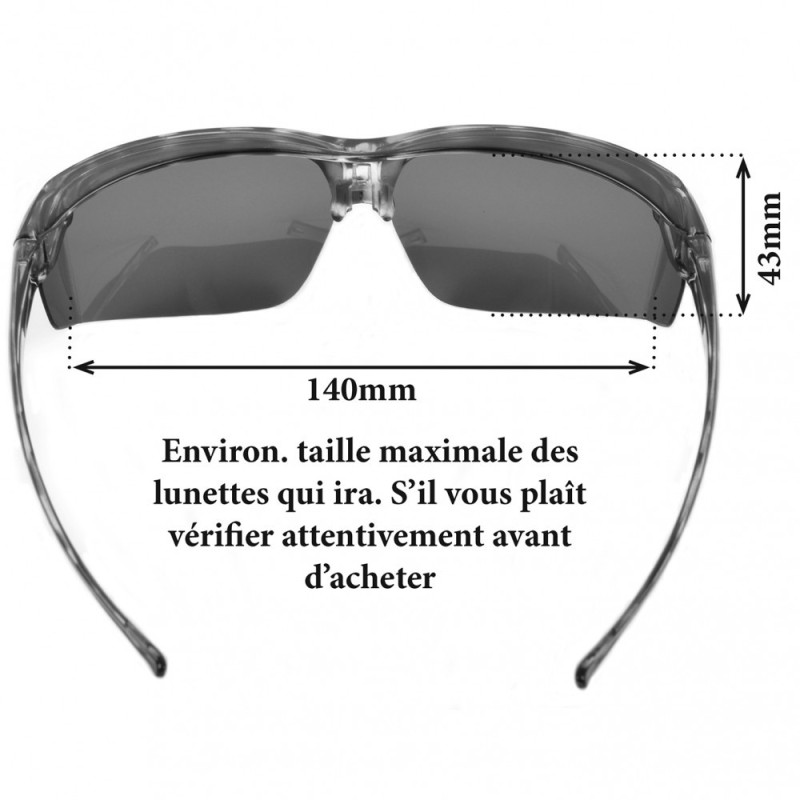 Mens-Womens Wide-Fit Over Glasses Sunglasses